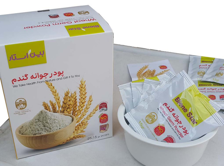 پک 3 عددی پودر جوانه گندم کمک به هضم سیستم گوارش اصل اورجینال
